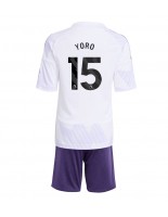 Otroške Nogometnih dresov Manchester United Leny Yoro #15 Gostujoči 2025-26 Kratki rokavi (+ hlače)